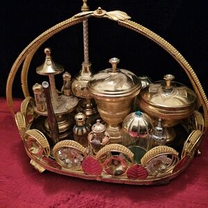 Elegant Gold and Silver Spice Rack Set